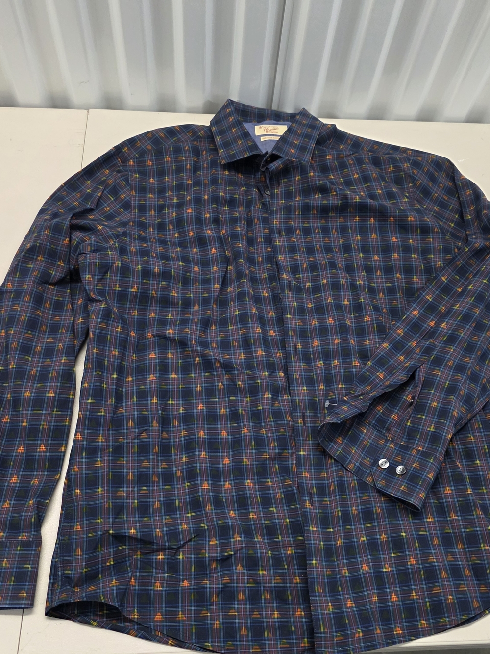 Original Penguin Heritage Slim Fit Button Up Shirt Men's Size 16.5 34/35